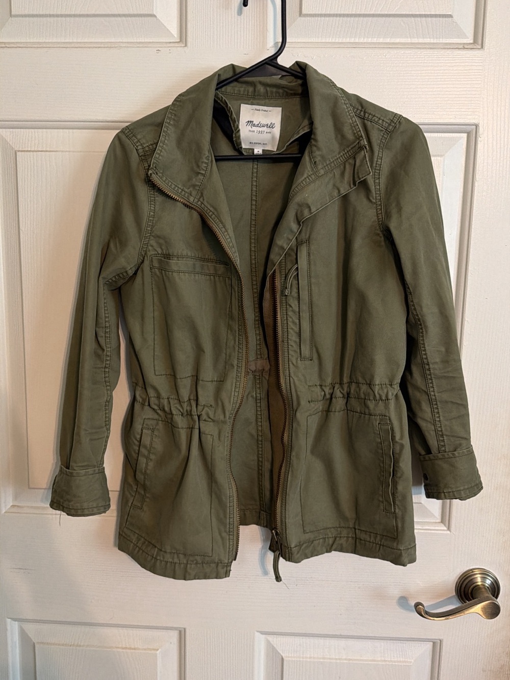 MADEWELL Military Utility Jacket Army Olive Green Cotton Field Jacket Size M